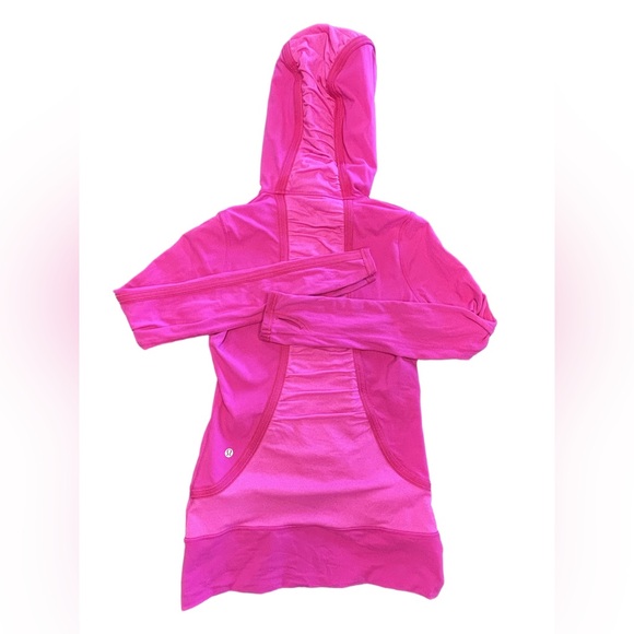 Lululemon Paris pink pure balance long sleeve full zip logo jacket thumb holes 6 - Picture 3 of 7